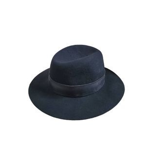 Gottex Black Wool Fedora Hat Men's OS